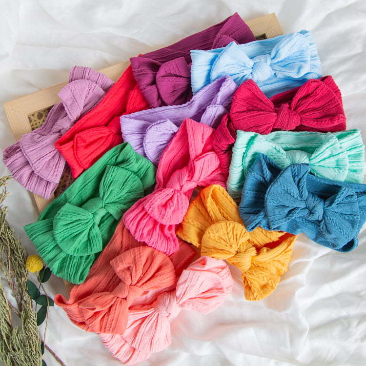 18 Different colors nylon baby headbands for toddlers and newborns