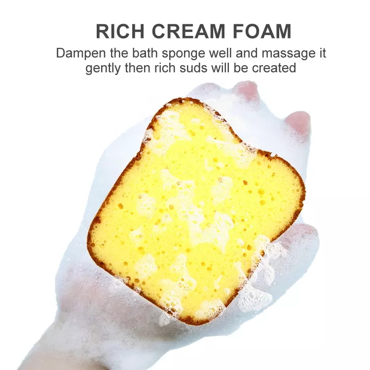 Ultra soft absorbent breathable skin-friendly cute bread design bath sponge for baby bathing