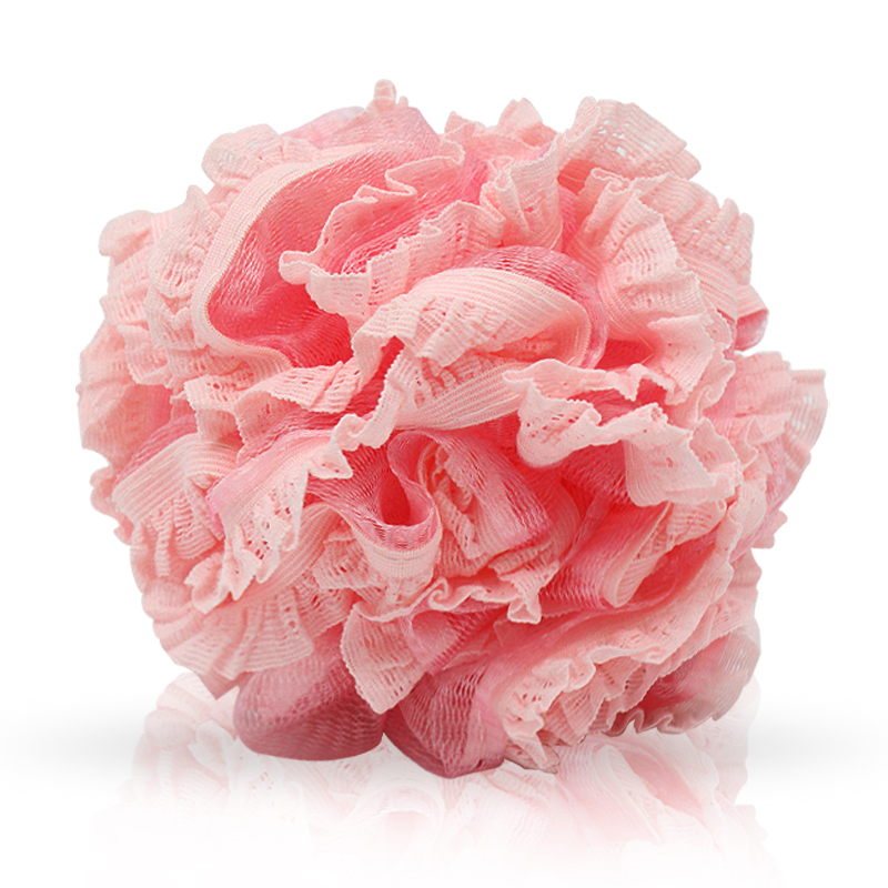 Lace 40g body exfoliating pe shower loofah pouf bath sponge