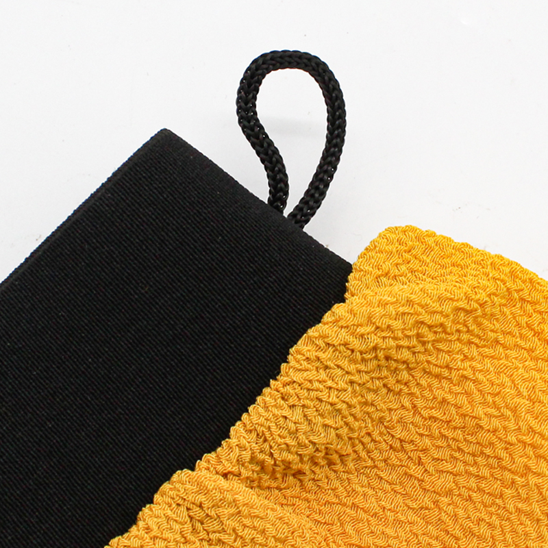 Viscose pink elastic skin exfoliating glove bath mitt bath scrubber