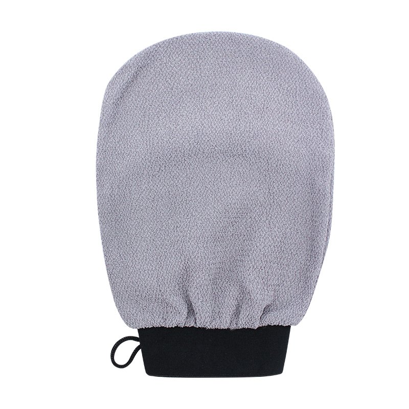 Viscose pink elastic skin exfoliating glove bath mitt bath scrubber
