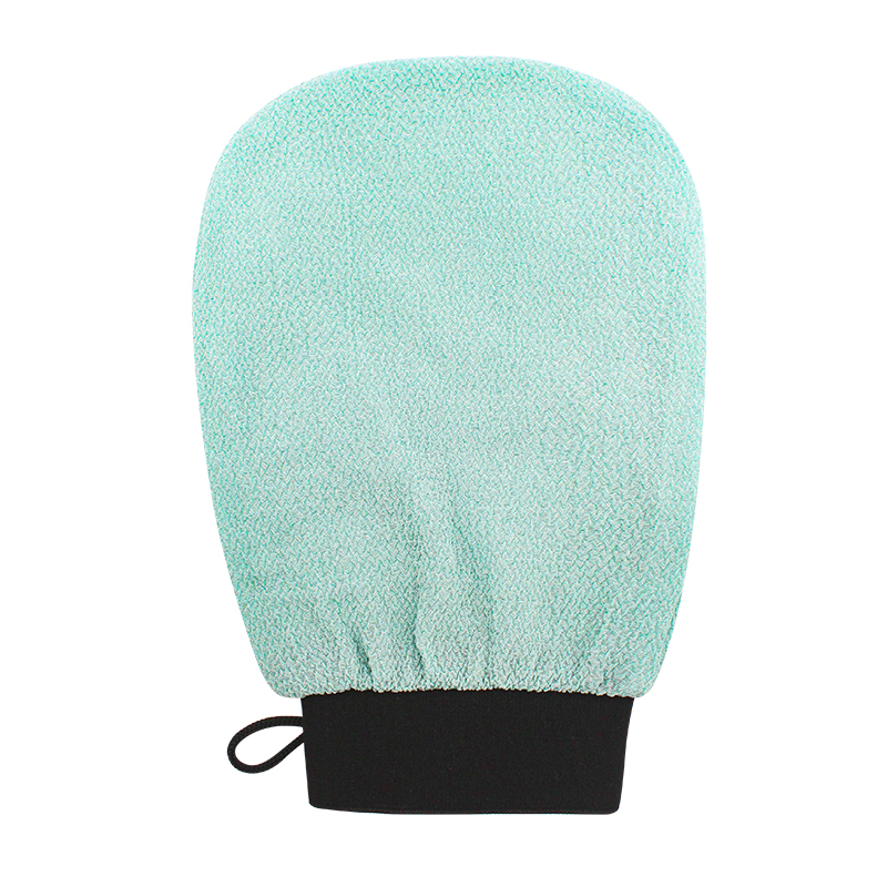 Viscose pink elastic skin exfoliating glove bath mitt bath scrubber