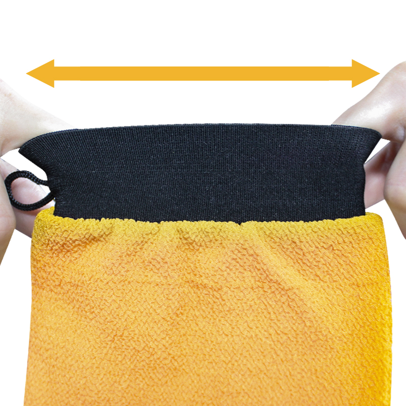 Viscose pink elastic skin exfoliating glove bath mitt bath scrubber
