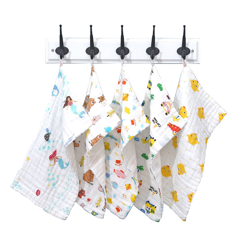 Newborn washcloths natural soft absorbent cotton baby muslin wipes face towel