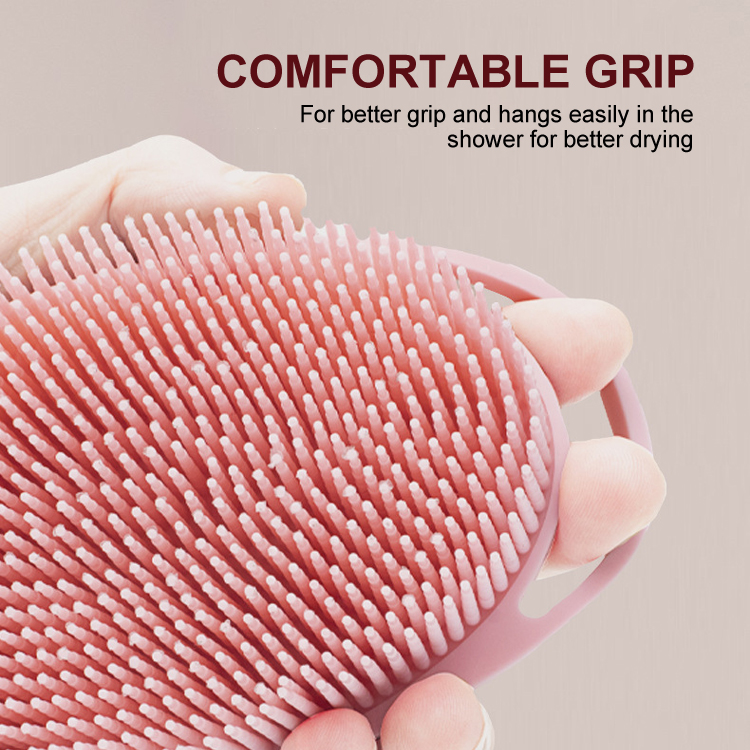 Eco-friendly handheld baby body exfoliating massage cleaning silicone bath brushes
