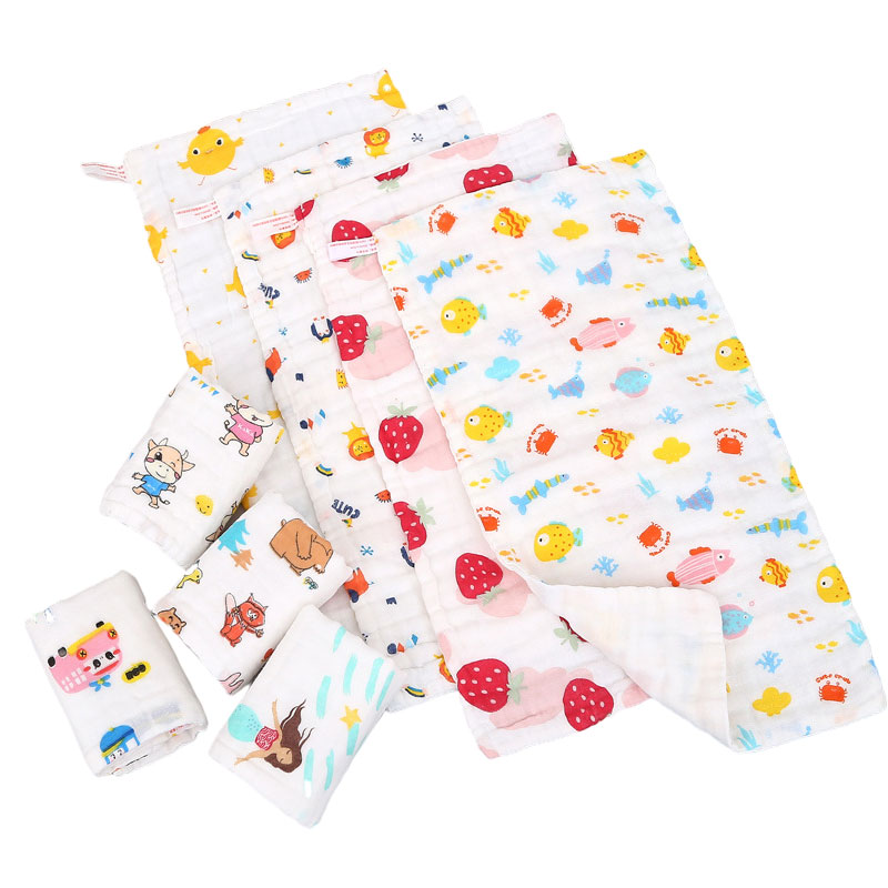Newborn washcloths natural soft absorbent cotton baby muslin wipes face towel