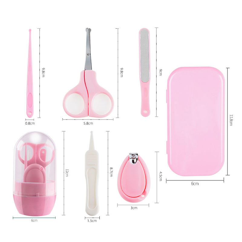 Gloway 5pcs cute fingernails care tweezers nail file nail trimmer baby manicure grooming kit
