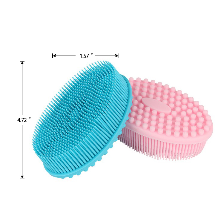 Gloway anti-bacterial baby body skin massage cleaning shower brush soft silicone bath brush