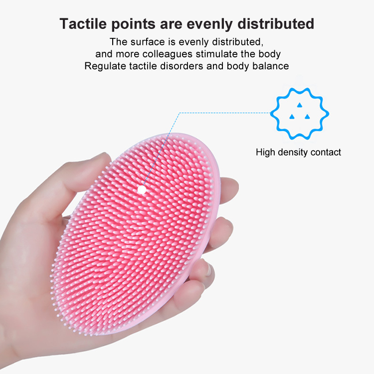 Gloway anti-bacterial baby body skin massage cleaning shower brush soft silicone bath brush