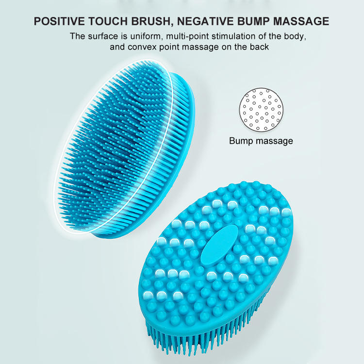 Gloway anti-bacterial baby body skin massage cleaning shower brush soft silicone bath brush