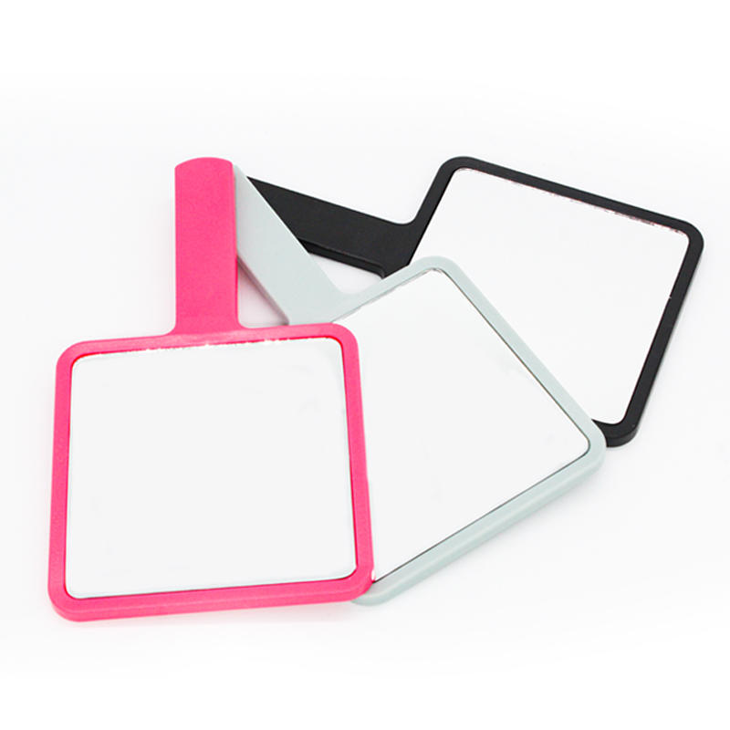 Black Small Square ABS palstic Single Hand Makeup Mirror
