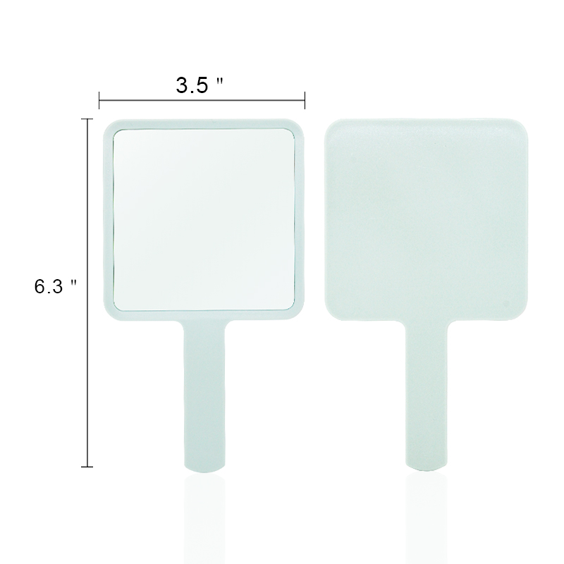 Black Small Square ABS palstic Single Hand Makeup Mirror