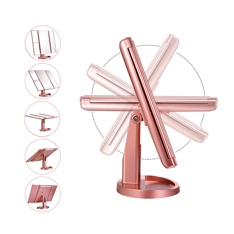 1X 2X 3X Magnifying LED light touch screen makeup mirror