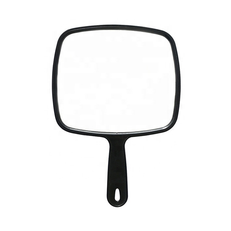 Black large suspension handheld makeup mirror