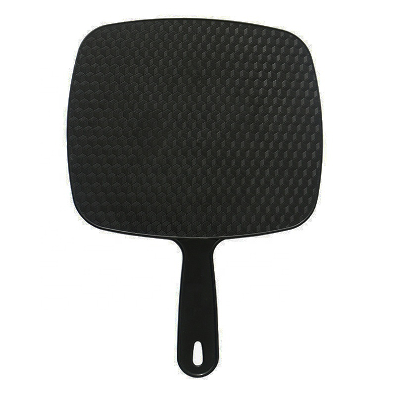 Black large suspension handheld makeup mirror