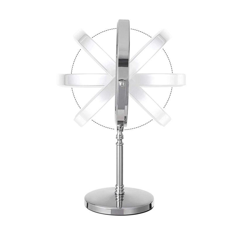 1x 7x Magnifying 360 Rotatable Double Sided Metal Tabletop Makeup Mirror