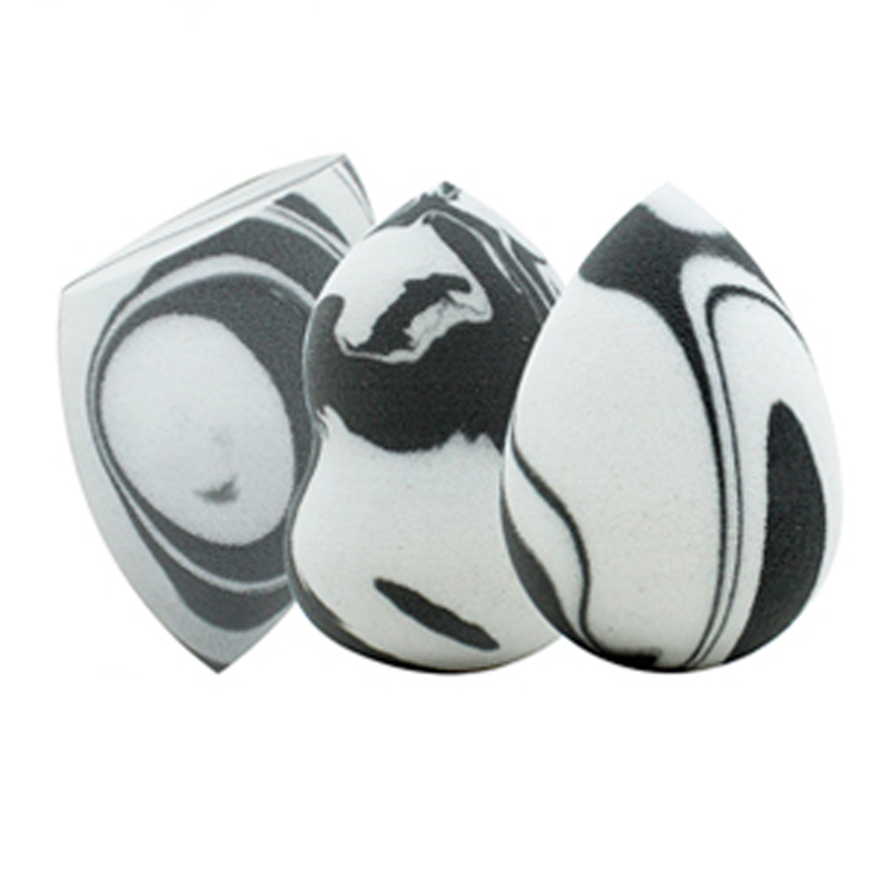 Marble latex free soft wet or dry foundation cosmetic makeup sponge