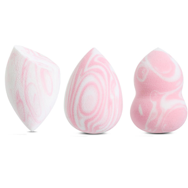 Marble latex free soft wet or dry foundation cosmetic makeup sponge