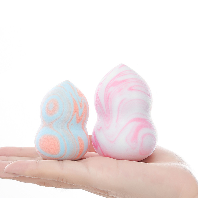 Marble latex free soft wet or dry foundation cosmetic makeup sponge