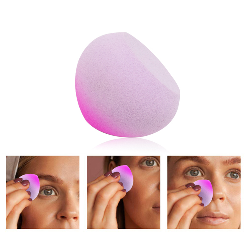 Peach hydrophilic latex free soft gradient makeup sponge