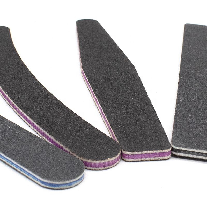 5 Shapes black double sided 100/180 grit emery board nail files