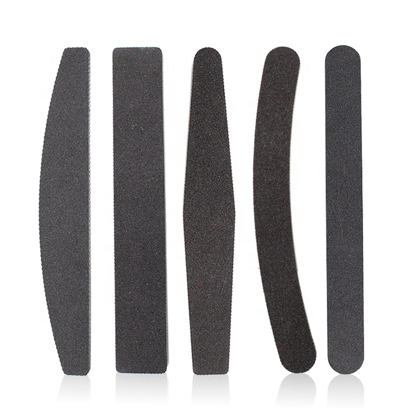 5 Shapes black double sided 100/180 grit emery board nail files