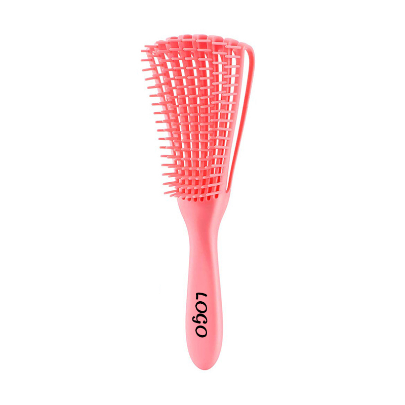 Professional 8 rows afro 3a to 4c texture plastic detangling hair brush for detangle wet or dry hairs
