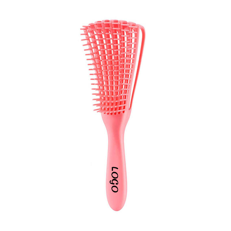Professional 8 rows afro 3a to 4c texture plastic detangling hair brush for detangle wet or dry hairs