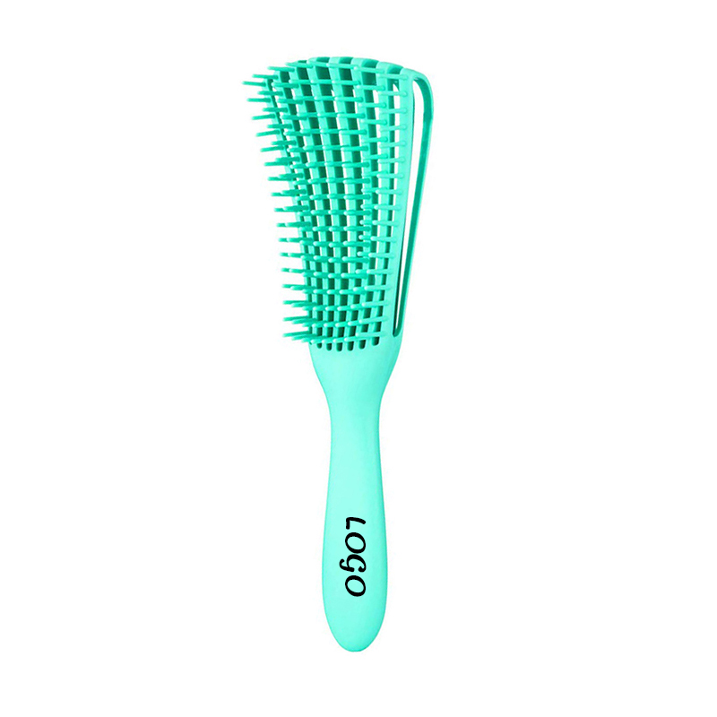 Professional 8 rows afro 3a to 4c texture plastic detangling hair brush for detangle wet or dry hairs