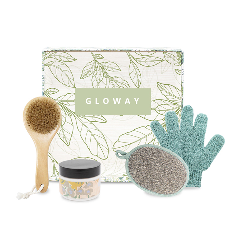4Pcs Multi-purpose girls personal care bath gift set including bath brush shower scrubbers and body butter