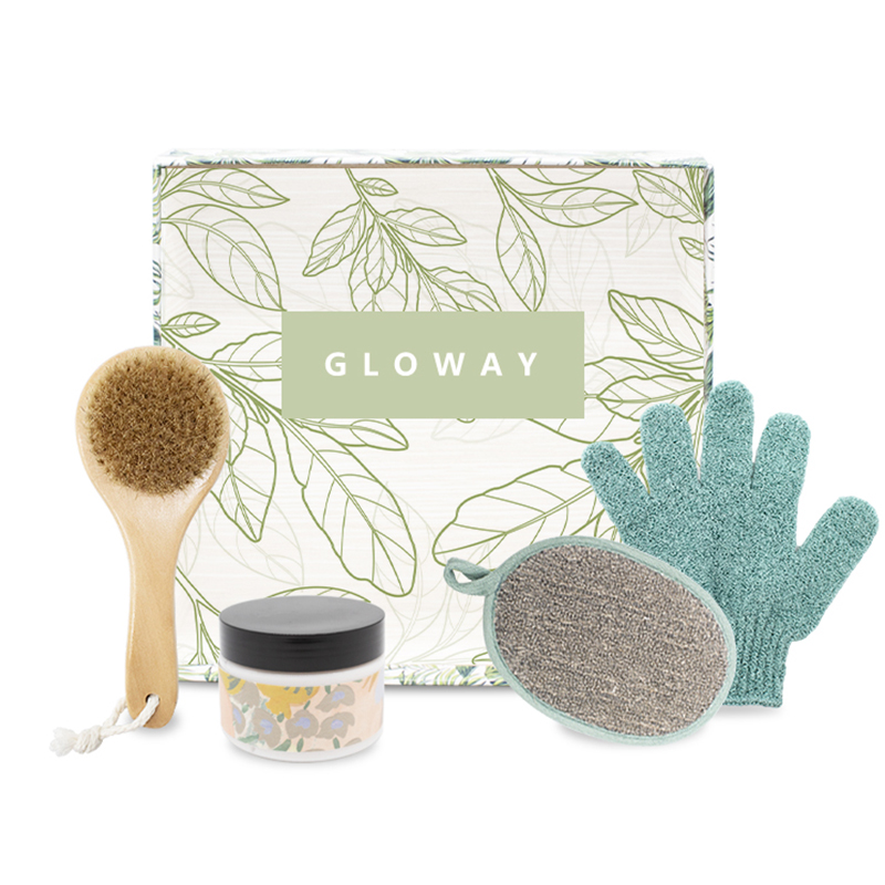 4Pcs Multi-purpose girls personal care bath gift set including bath brush shower scrubbers and body butter