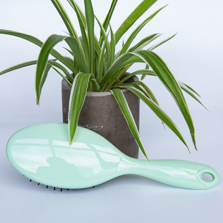 Separatable detangling cushion hair brush with cleaner brush