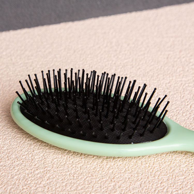 Separatable detangling cushion hair brush with cleaner brush