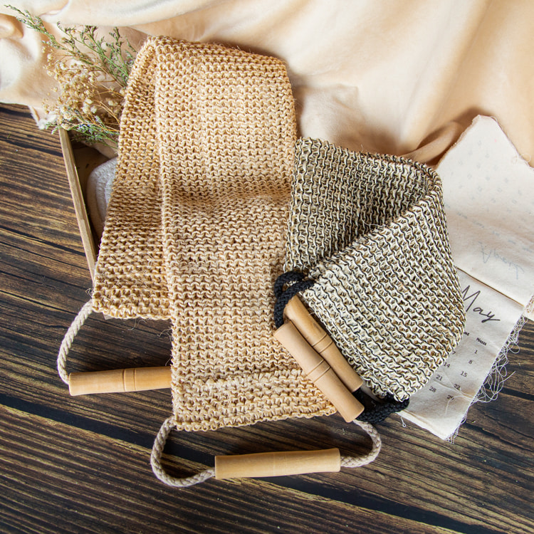 100% Natural sisal plant fiber 70cm long bath scrubber belt