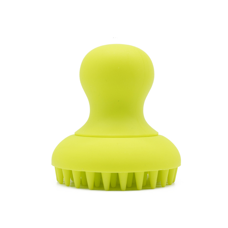 Soft reusable baby wet dry hairs comb scalp massage and cleaning silicone hair brush