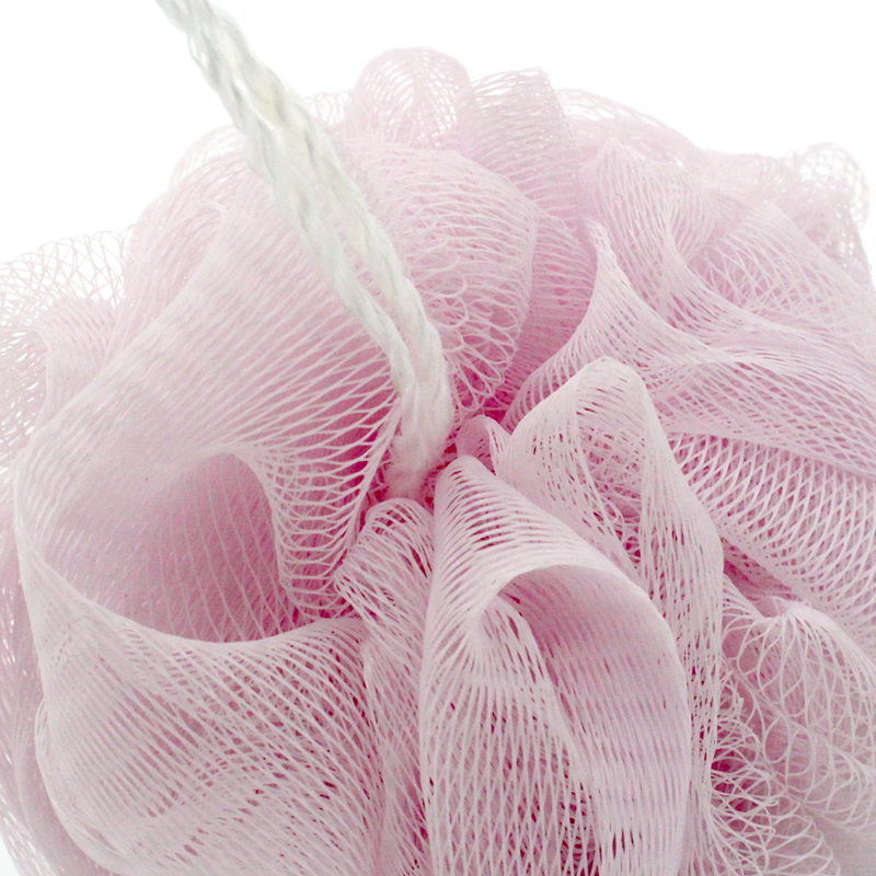  PE Soft cow shape portable body cleaning net puff loofah mesh pouf ball soft baby bath sponge