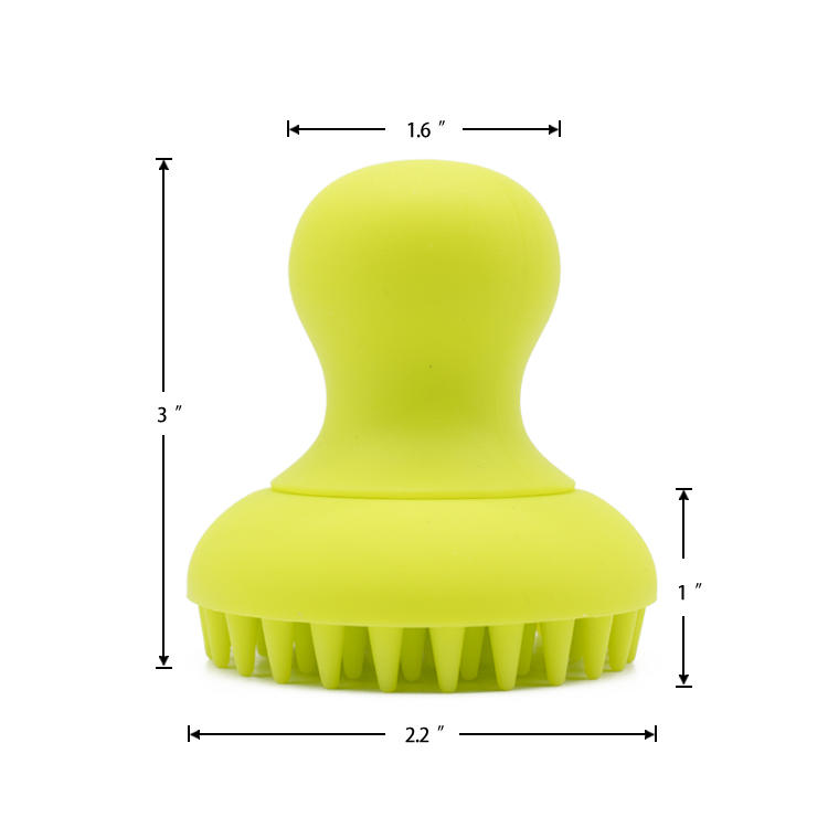 Soft reusable baby wet dry hairs comb scalp massage and cleaning silicone hair brush