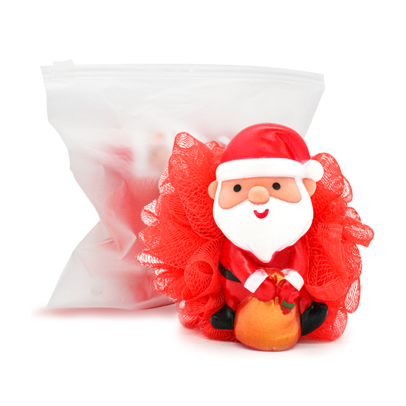 PE Material soft rapid foaming exfoliating cute shower ball pregnant women baby bath sponge with rope