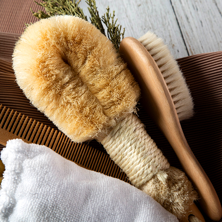 100% Natural sisal fiber spa dry bath brush