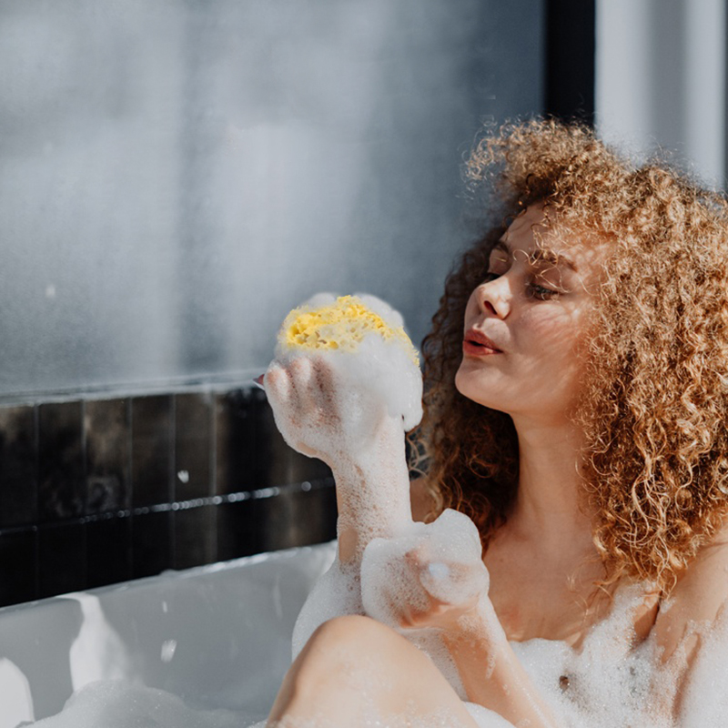 Natural ultra soft super-absorbent body scrub cleaning exfoliating honeycomb sea sponge baby bath sponge