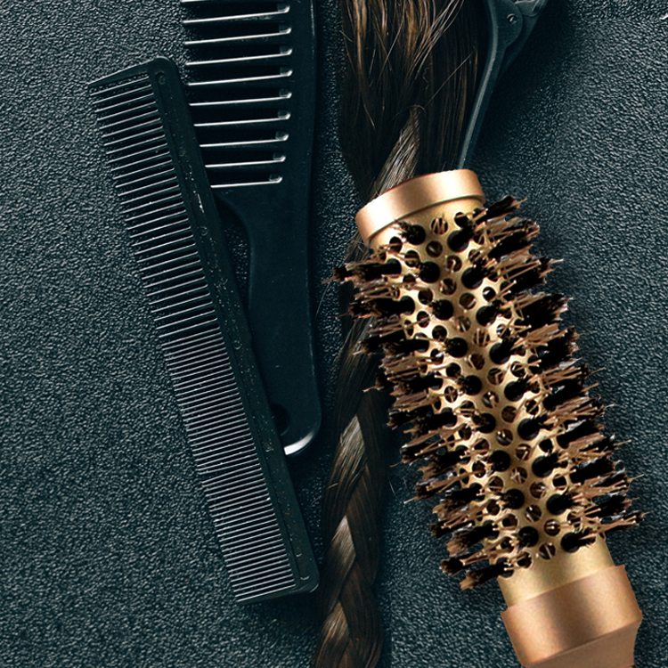 4Pcs salon ceramic ionic round styling hair brush