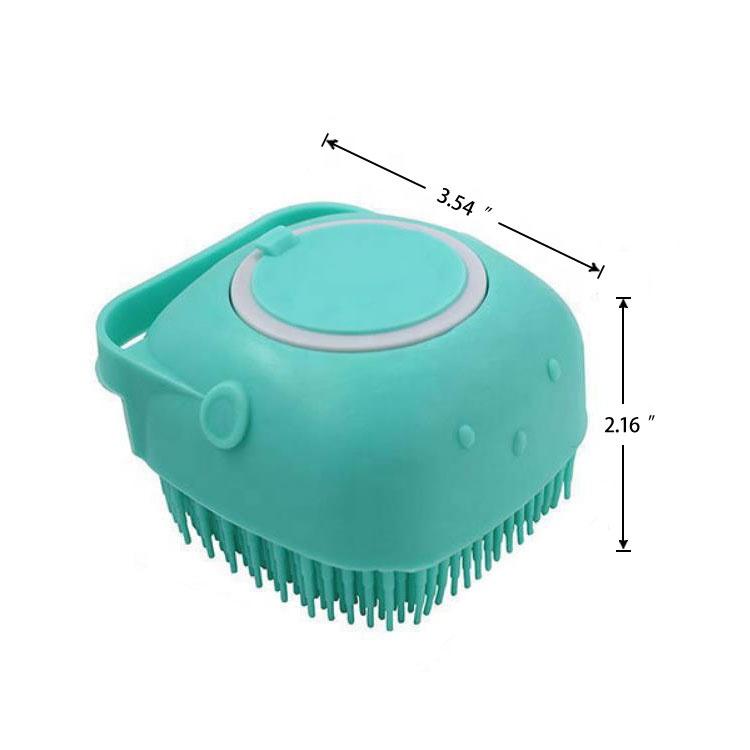Soft silicone massage hair cleaning shower brush bath brush with shower gel dispenser