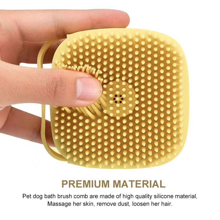 Soft silicone massage hair cleaning shower brush bath brush with shower gel dispenser