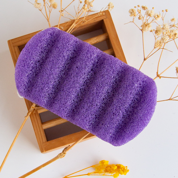 Natural organic plant-based different effects rectangle large konjac bath sponge