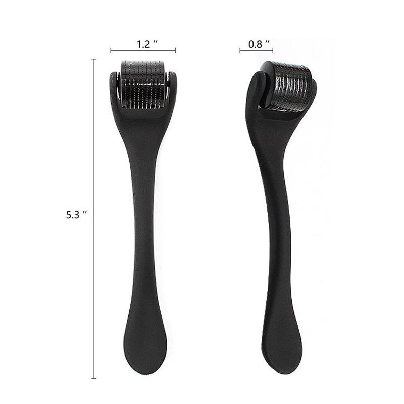 Matte black 540 titanium micro needles beard derma roller