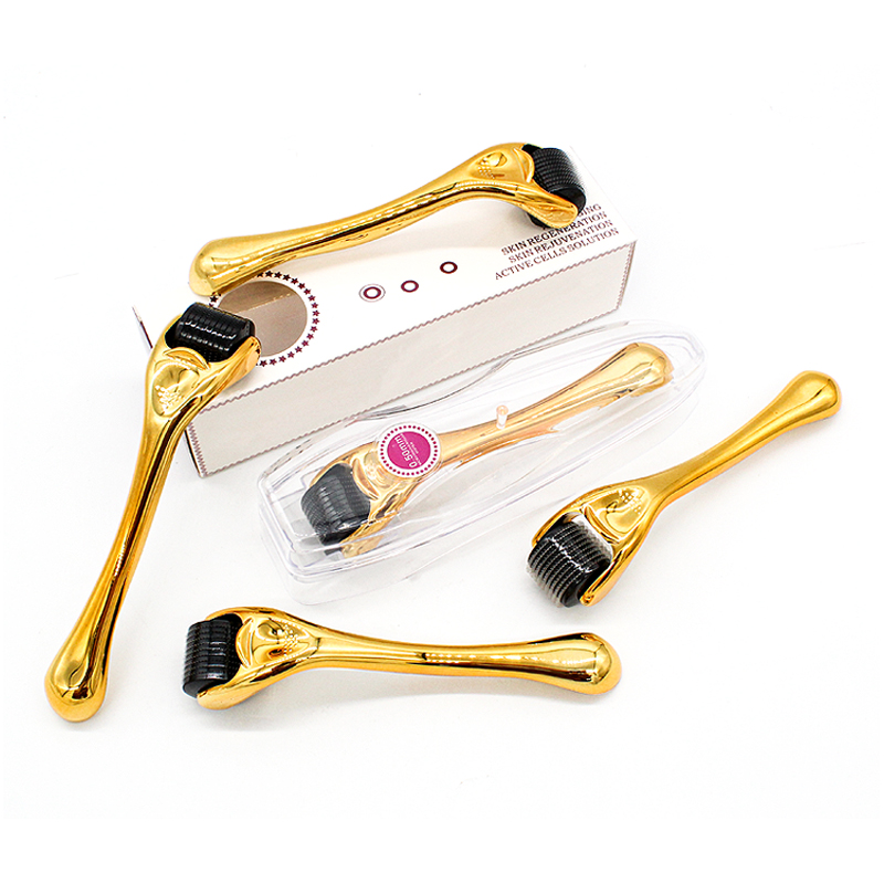 0.25mm Gold 540 titanium micro needles derma roller for men