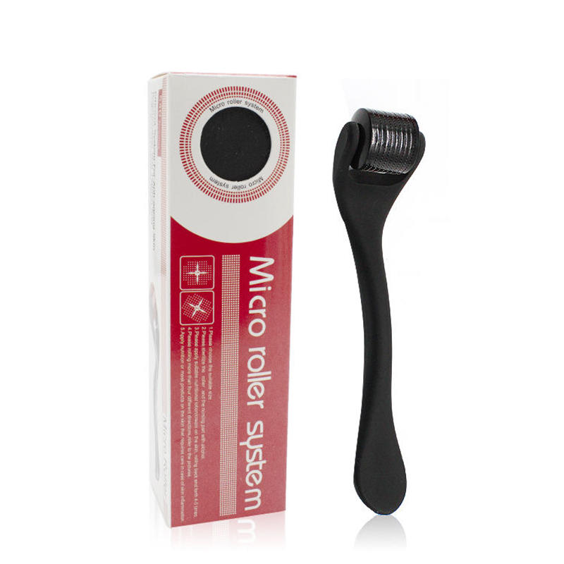 Matte black 540 titanium micro needles beard derma roller