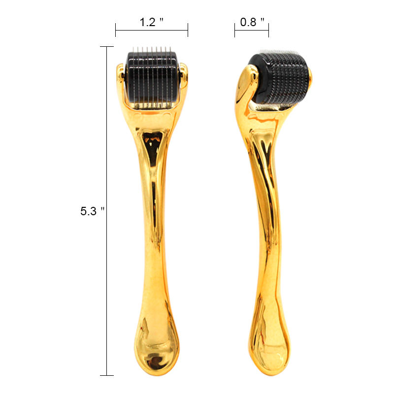 0.25mm Gold 540 titanium micro needles derma roller for men