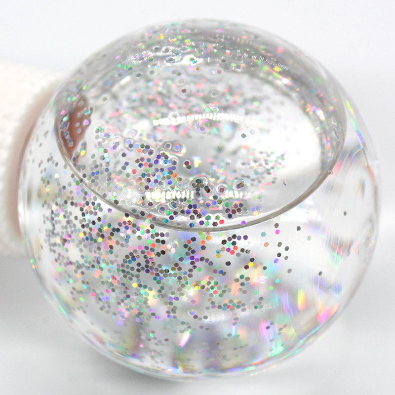 Glitter white skin cooling face massager ice globe roller for facial