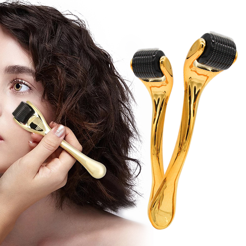0.25mm Gold 540 titanium micro needles derma roller for men